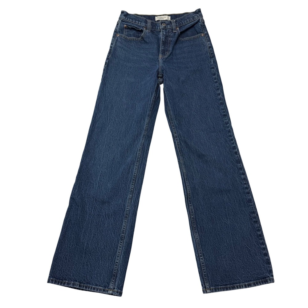 Abercrombie & Fitch 90's Relaxed Jeans Women's 25 Regular High Rise Blue Denim